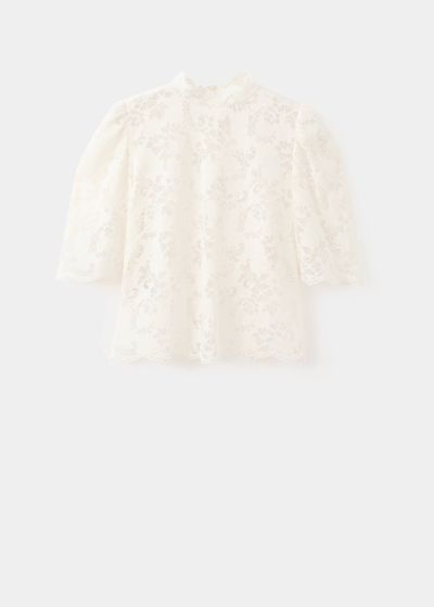 Blusa de encaje blanca
